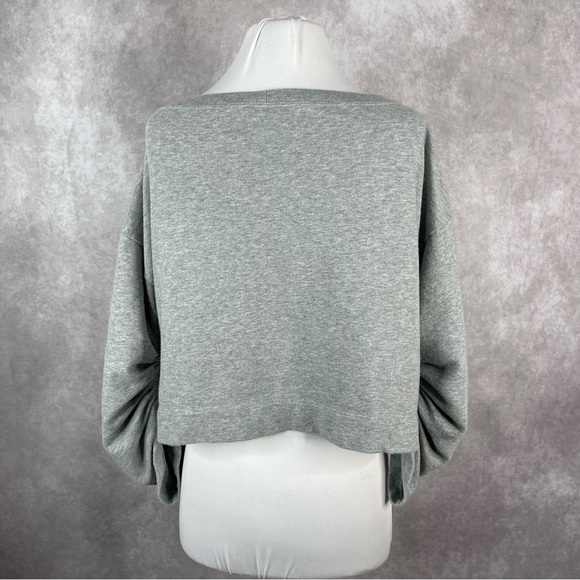 A.L.C Ember Ruched Sleeve Sweatshirt In Gray Women's Size XS - Picture 6 of 9